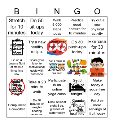 JANUARY Staff BWELL Bingo Board Bingo Card