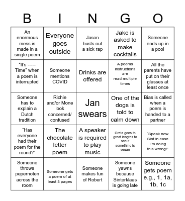 Sinterklaas 2023! Bingo Card