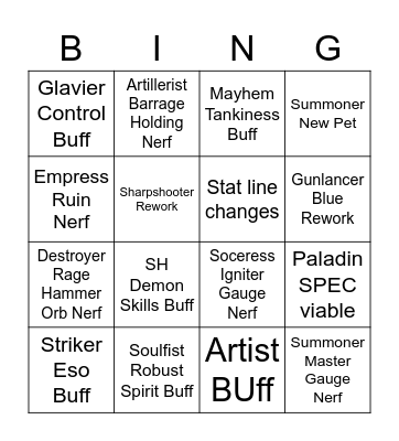 January Balance Patch :) Bingo Card