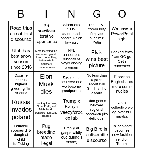 K8 X Seth BINGO Card