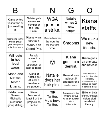 2023 Bingo! Bingo Card