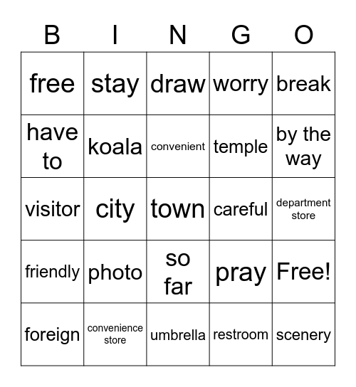 B3L5 Bingo Card