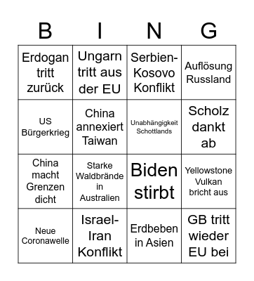 2023 Bingo Card