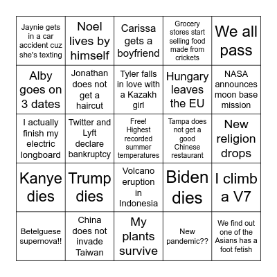 2023 immunologist Bingo Card