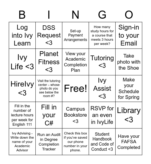 BINGO WITH BORIS Bingo Card