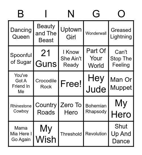 Embark Genre Bingo Card