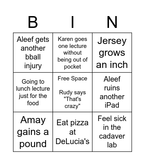 Gulag Jammin 2023 Bingo Board Bingo Card