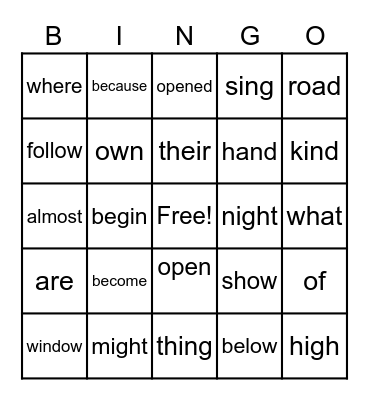 Bingo Card