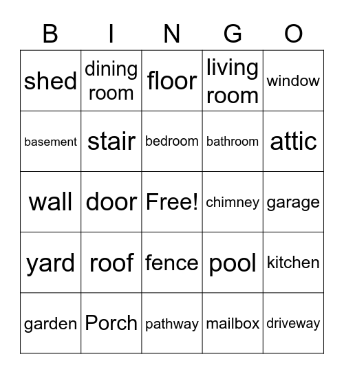 The House Bingo Card