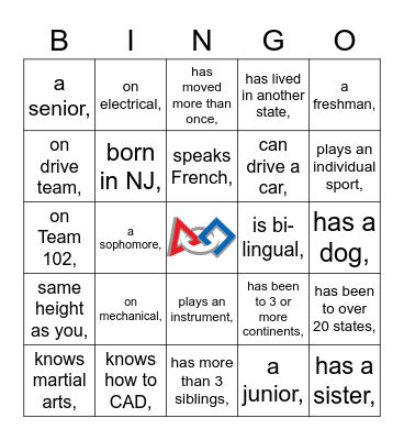 Charged Up! Kickoff Bingo Card