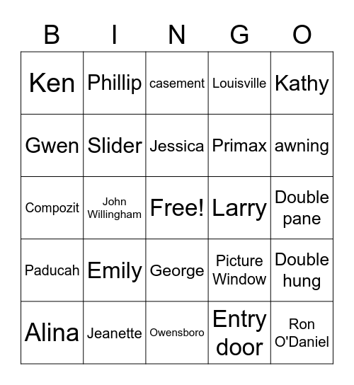Primax BINGO! Bingo Card