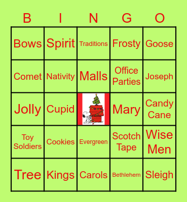 SCHROCK CHRISTMAS BINGO Card