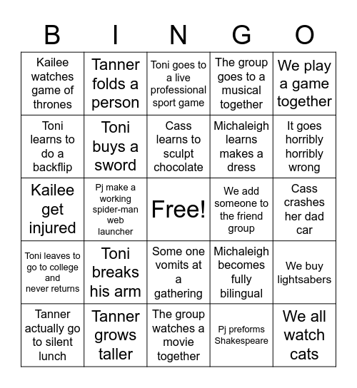 2023 BINGO Card