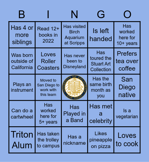 TRITON BINGO Card