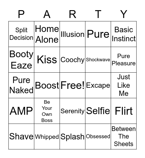 Pure Romance Bing Bingo Card