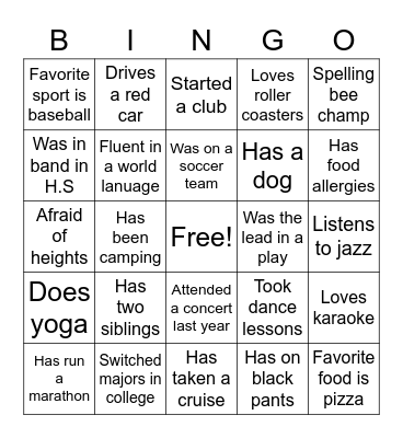 Keiter Winter Externship Bingo Card