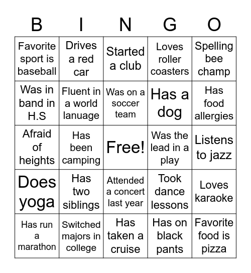 Keiter Winter Externship Bingo Card