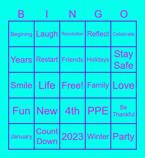 New year Bingo Card