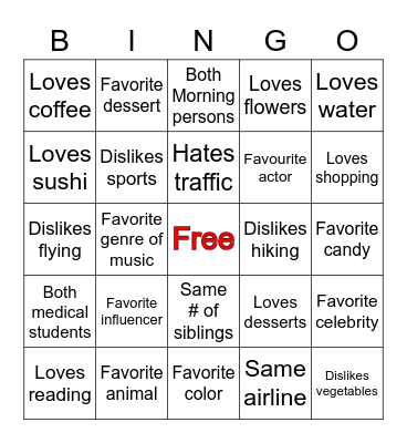 President's Session Bingo Card