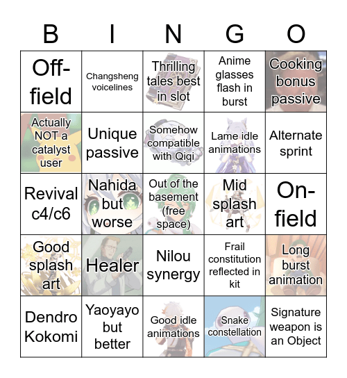 Baizhu Bingo Card