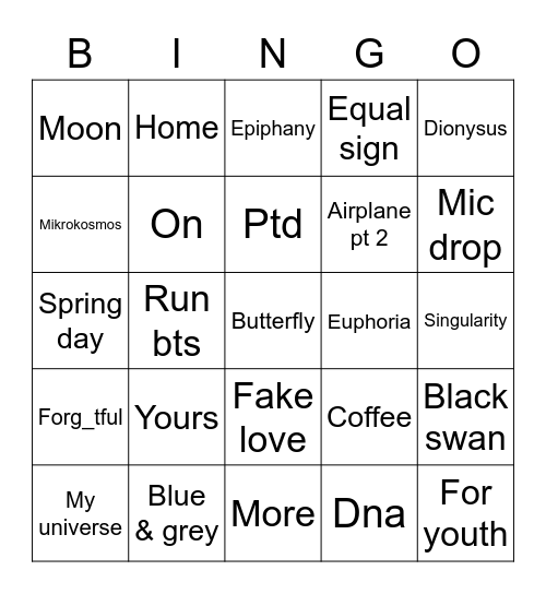 miniminizzLover 🐸💗🧿 Bingo Card