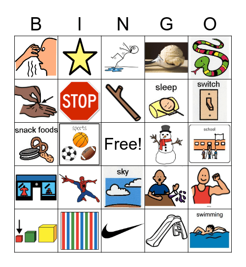 S-blend words Bingo Card