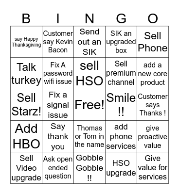 Give Thanks Bingo Card
