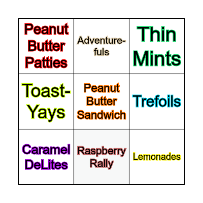 COOKIES Bingo Card