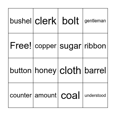 4th grade Bingo Card