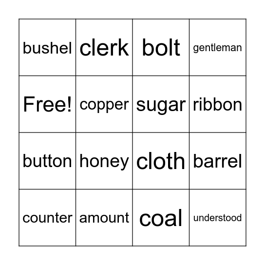 4th grade Bingo Card