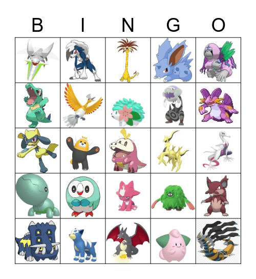 2023 Shiny Objectif Bingo Card