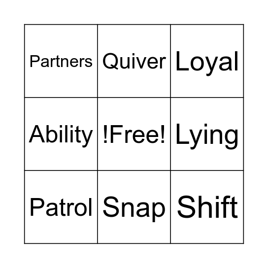 Lesson 15 Vocab 15 Bingo Card