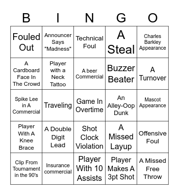 March Madness Bingo 2023 Bingo Card
