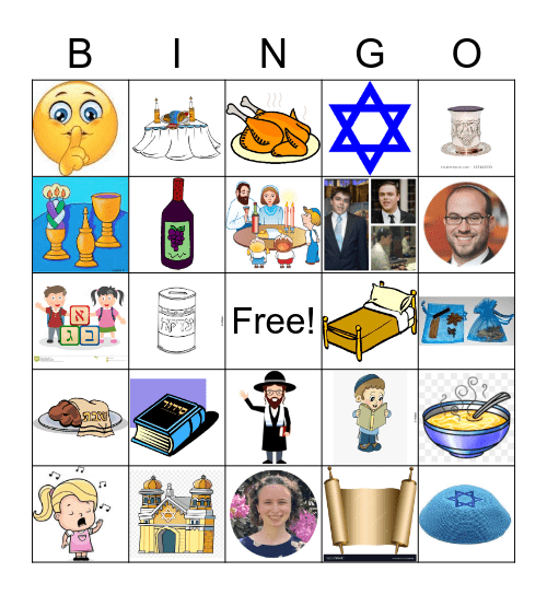 Shabbat Bingo Game Bingo Card