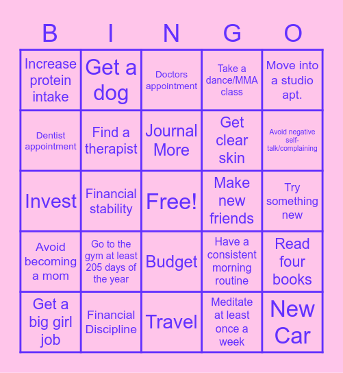 Brenda's 2023 Bingo Card