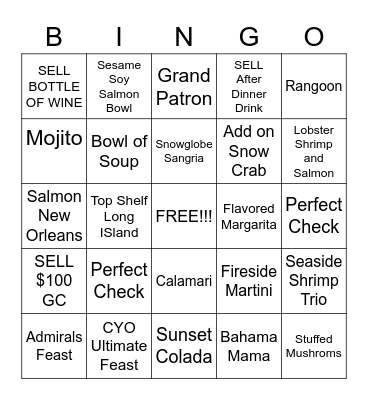 SERVER BINGO Card