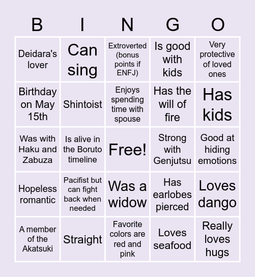 How much _____ has in common with Aika Uchiha (by lyokosims) Bingo Card