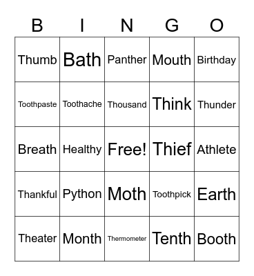 /TH/ Bingo Card