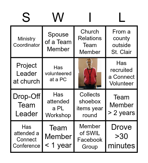SWIL Team Mixer Bingo Card