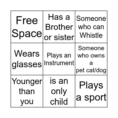 Bingo! Bingo Card