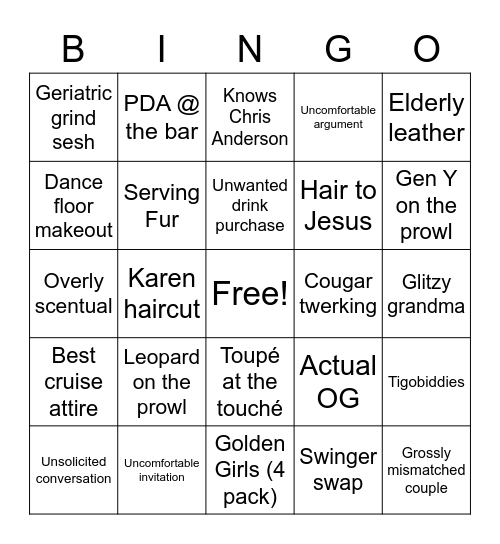 TOUCHÉ ALL DAY Bingo Card