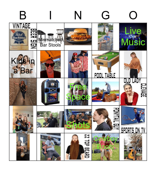 Kara's 40th Birthday Redo Dive Bar Bingo Card