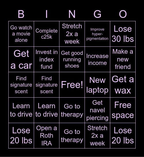 2023 Bingo Card