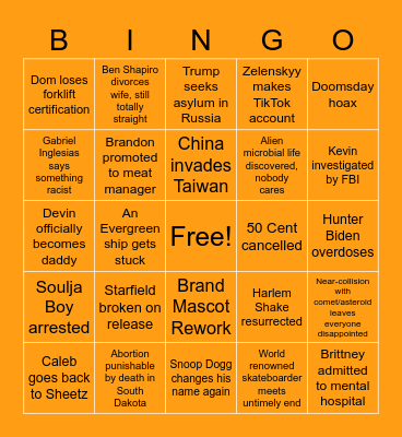 2023 BINGO Card