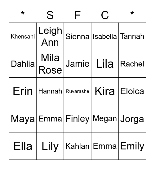 Grade 8 2023 Bingo Card