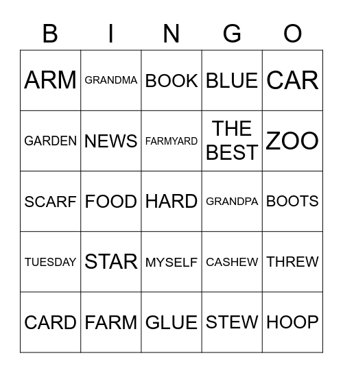 Bingo Card