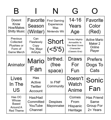 How Similar Are You To Electric? Bingo Card