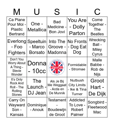 Kaart 4 Bingo Card