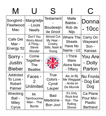 Kaart 5 Bingo Card