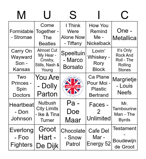 Kaart 9 Bingo Card
